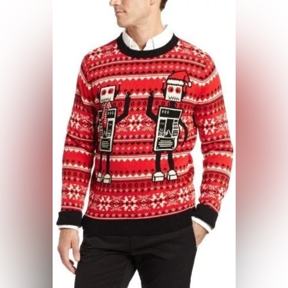 Alex Stevens Robot Ugly Christmas Sweater Men's XXL NWOT
